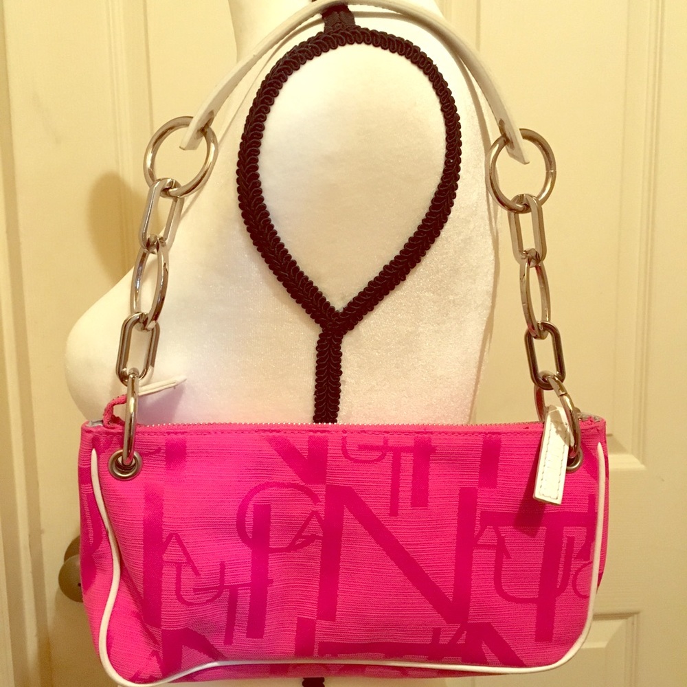 Náutica silver link pink and white bag